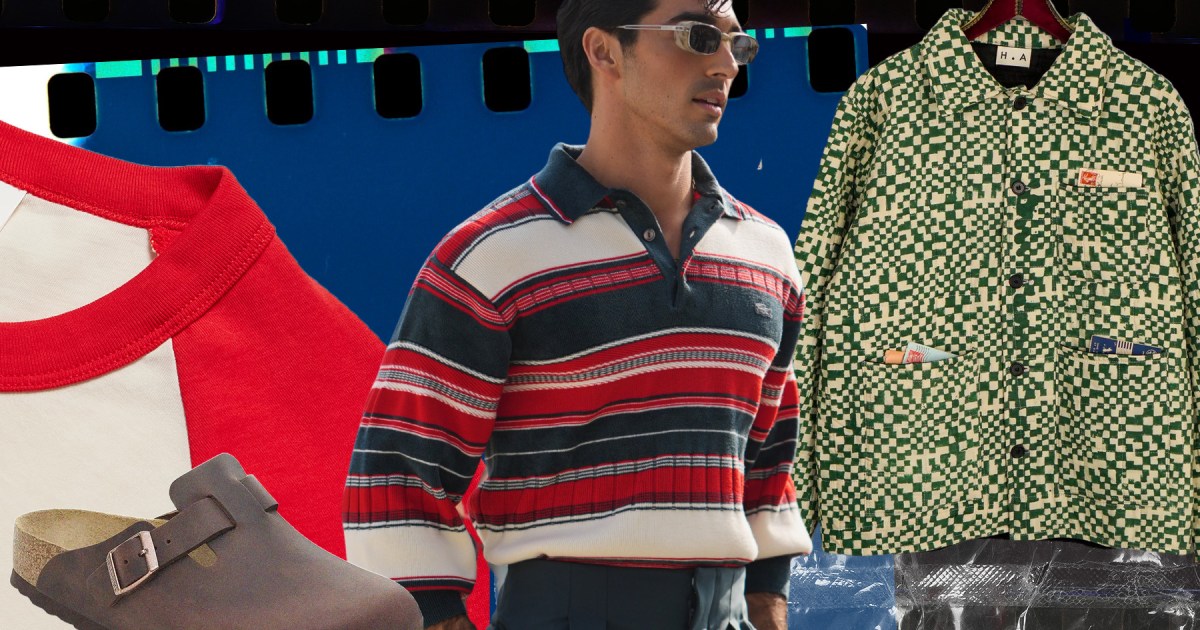 A man wearing a striped top.