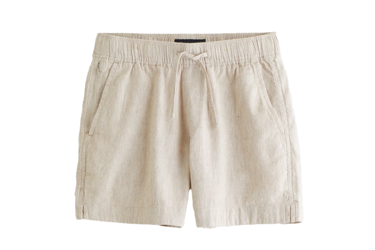 Abercrombie Linen-Blend Pull-On Short