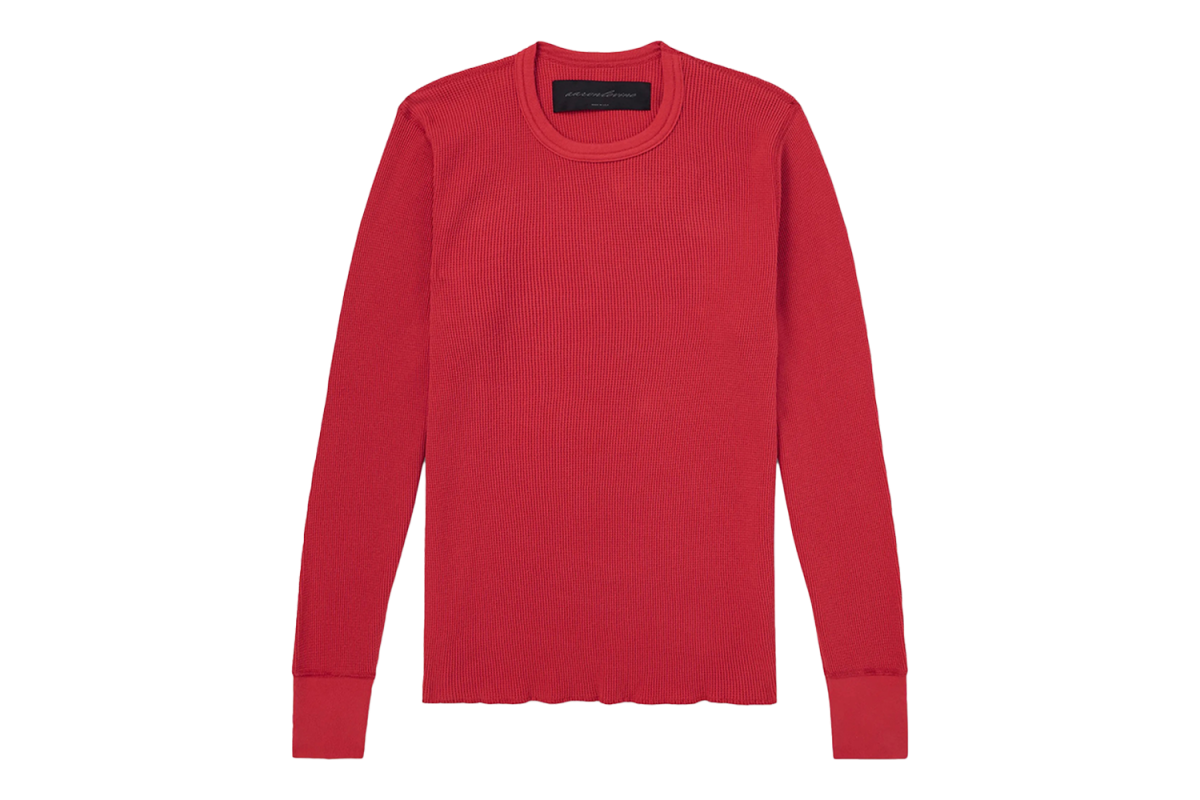 Aaron Levine Waffle-Knit Cotton Sweater