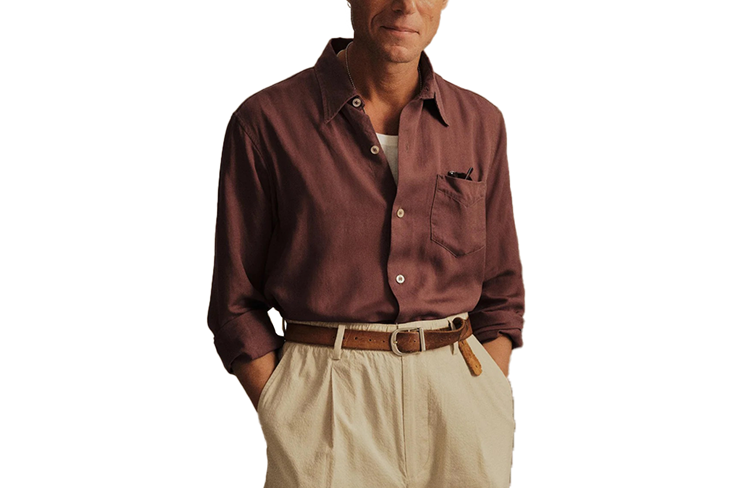 Buck Mason Draped Linen Lounge Lizard Shirt