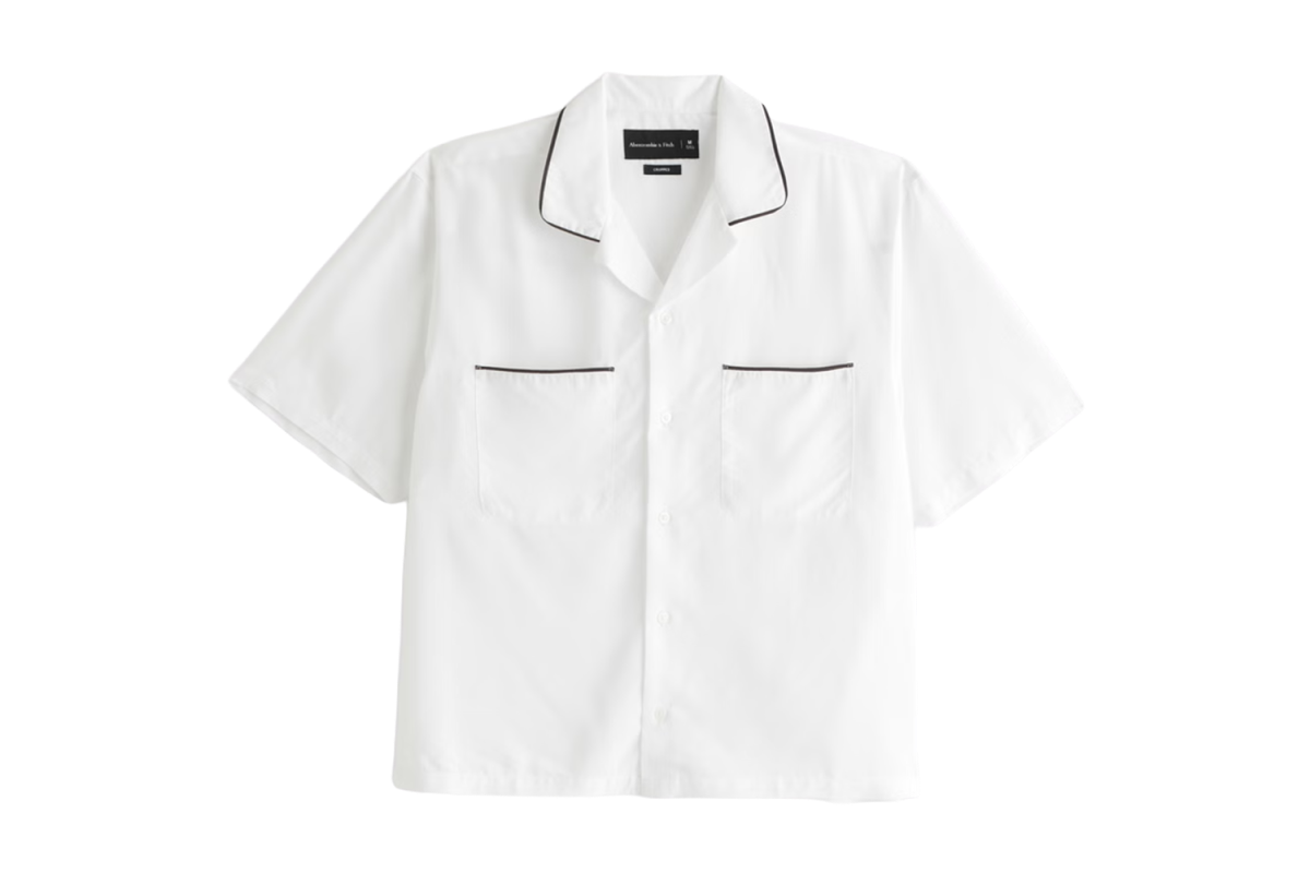 Piping Hot: Abercrombie & Fitch Camp Collar Cupro Shirt