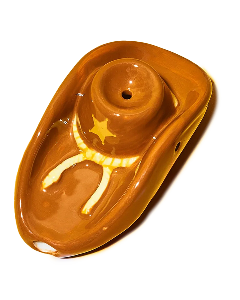 Friends NYC Cowboy Hat Pipe on transparent background
