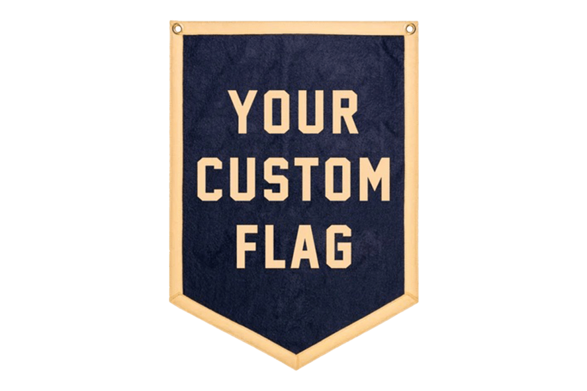 Oxford Pennant Cut-And-Sewn Customizer Camp Flag
