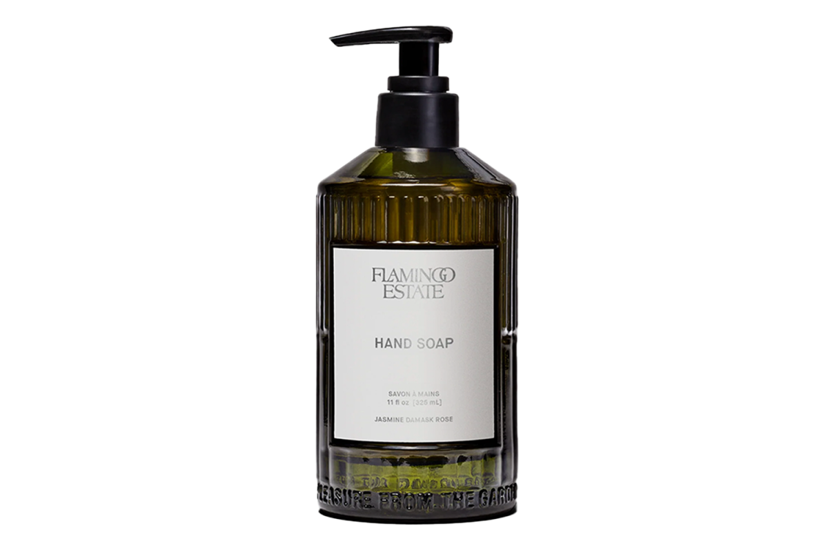 Flamingo Estate Jasmine Damask Rose Glass Hand Soap