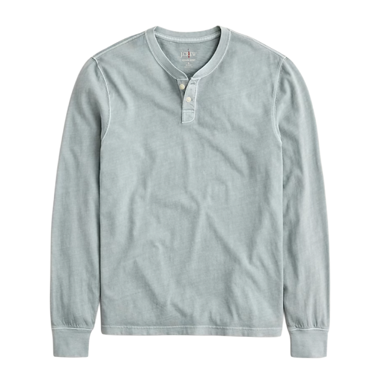 J Crew Henley on Transparent Background