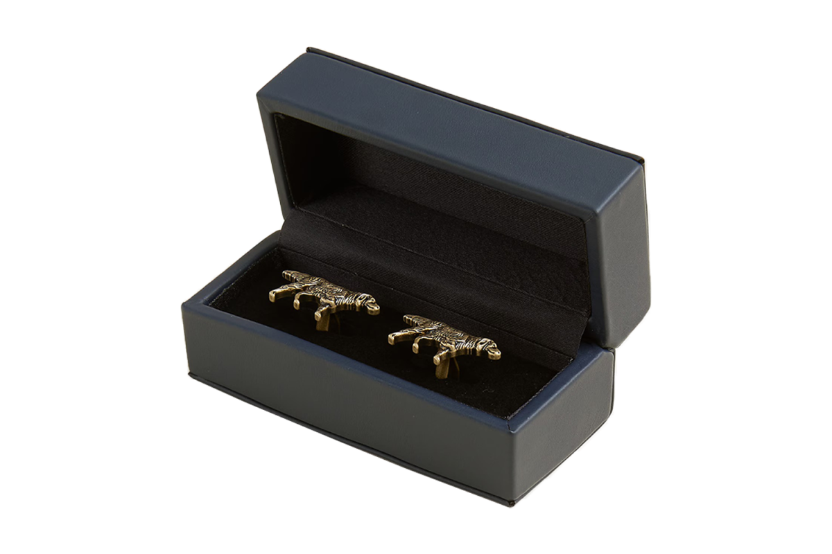 J.Crew Brass Dog Cuff Links