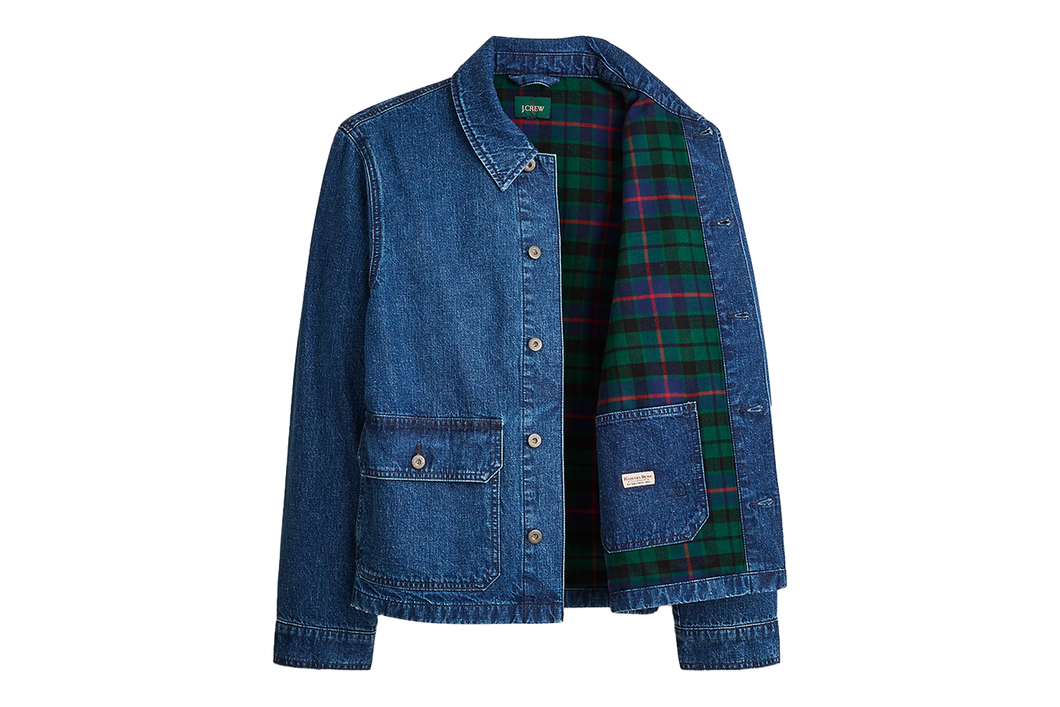 J.Crew Patch-Pocket Denim Flannel Lining Jacket