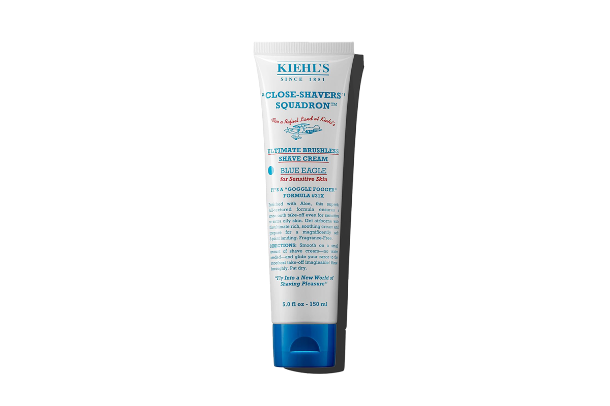 <strong>Best Shaving Cream for Sensitive Skin:</strong> Kiehl’s Ultimate Brushless Shave Cream Blue Eagle