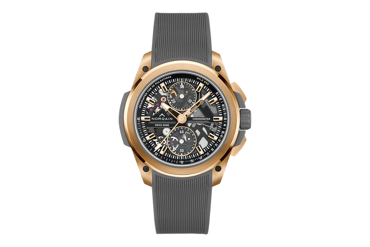 Norqain Wild One Skeleton Chrono Red Gold