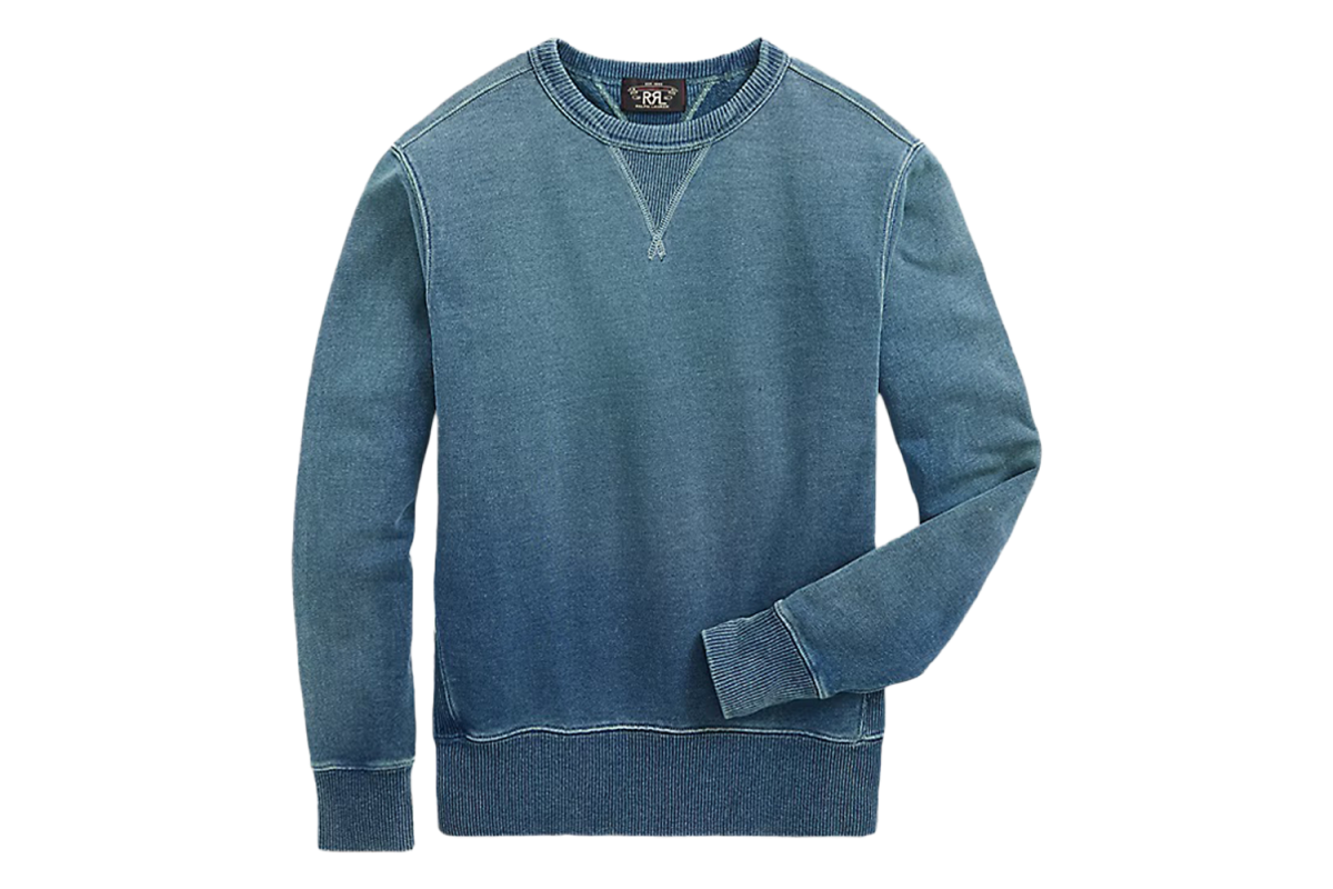RRL Indigo French Terry Sweatshirt