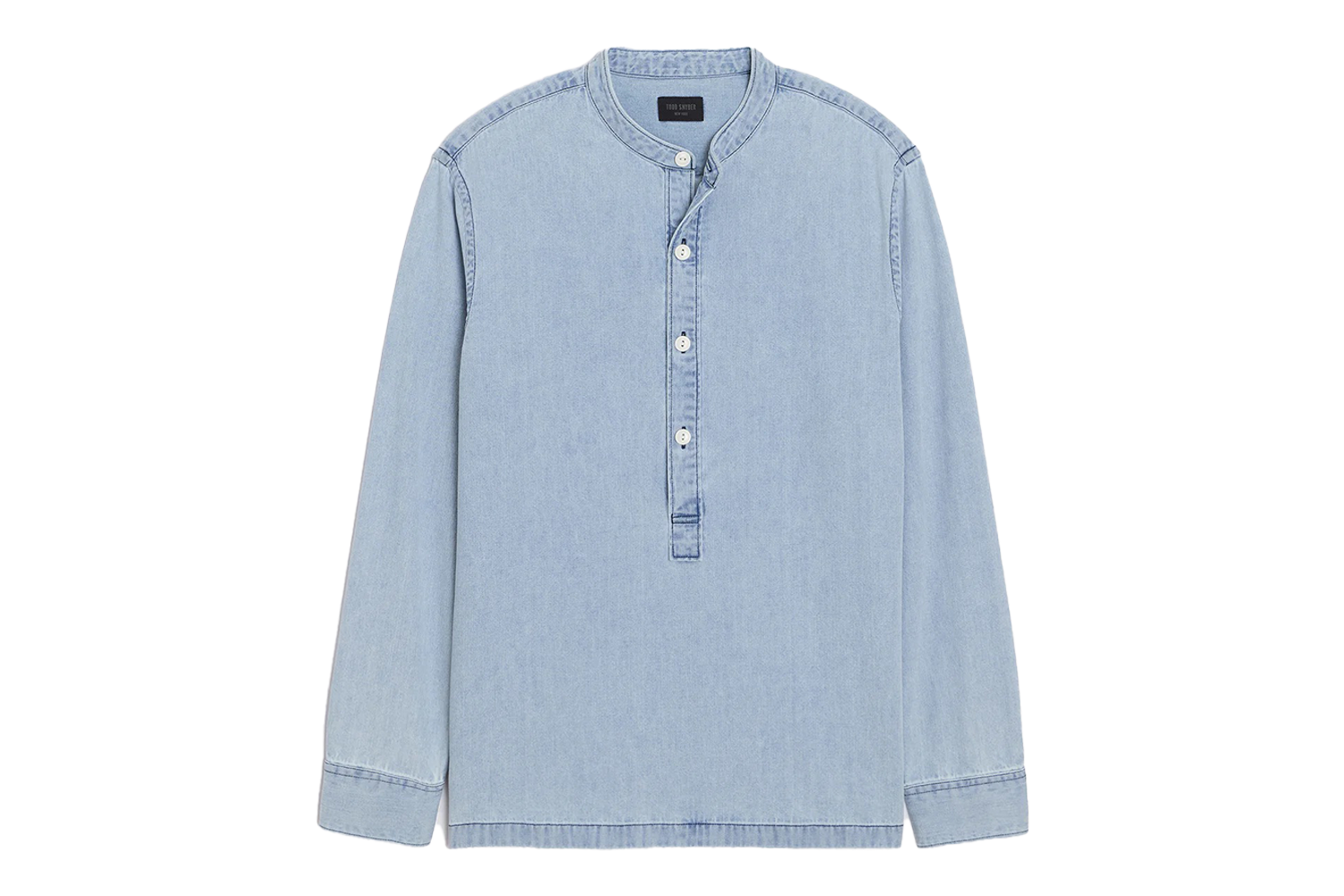 Todd Snyder Denim Band Collar Shirt
