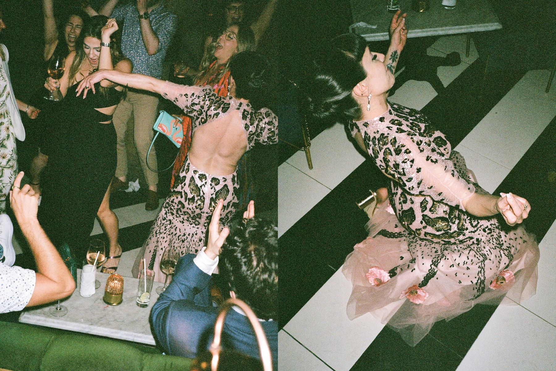 the dance floor was lit up all night