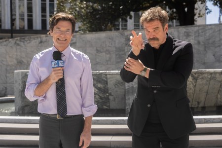 Jason Bateman and David Harbour in "DTF St. Lous"