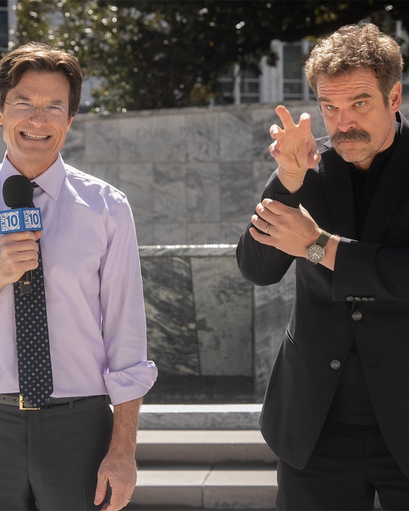 Jason Bateman and David Harbour in "DTF St. Lous"