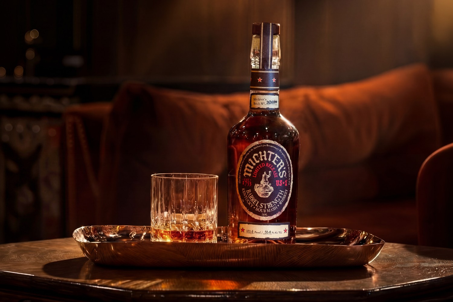 Bottle of Michter's US*1 Barrel Strength Sour Mash Kentucky Whiskey