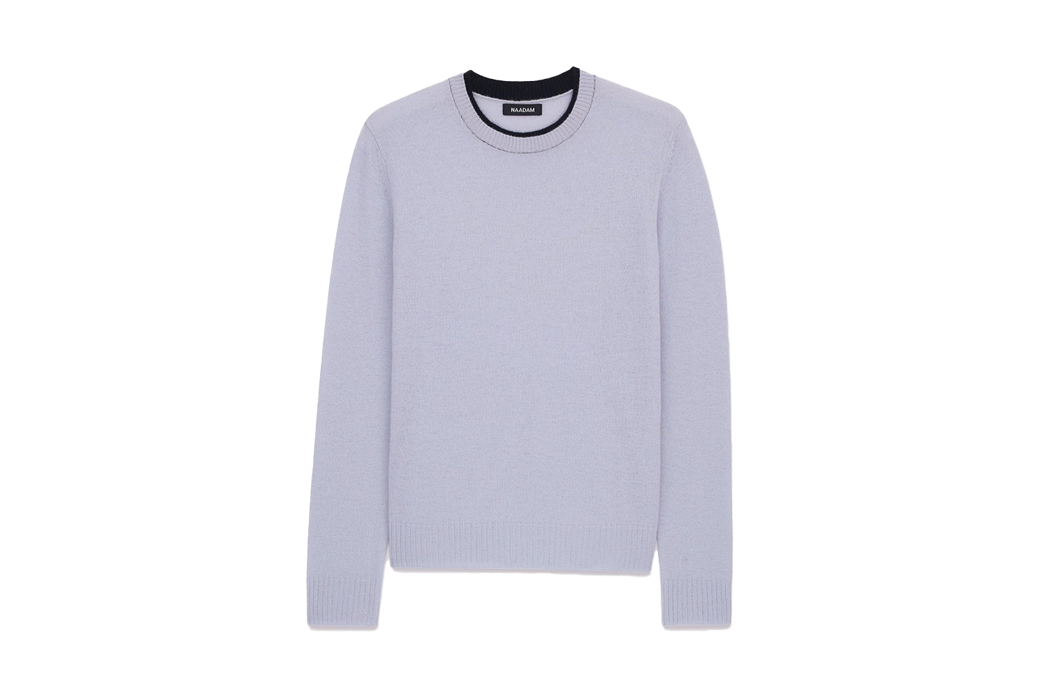 Naadam Lightweight Cashmere Contrast Trim Crewneck Sweater