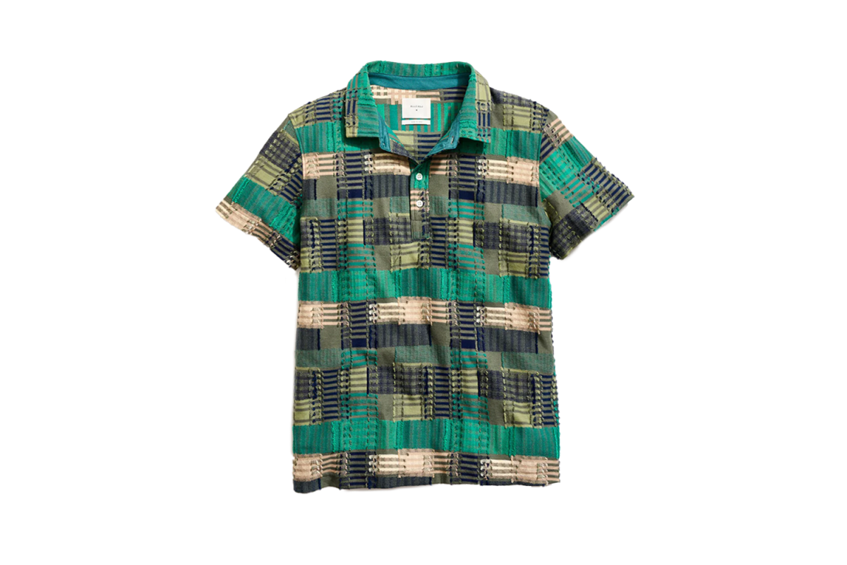 Billy Reid Numajiri Box Jacquard Polo