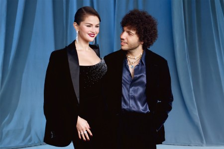 Selena Gomez and Benny Blanco attend the 2025 Academy Museum Gala at Academy Museum of Motion Pictures on October 18, 2025 in Los Angeles, California