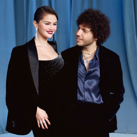 Selena Gomez and Benny Blanco attend the 2025 Academy Museum Gala at Academy Museum of Motion Pictures on October 18, 2025 in Los Angeles, California