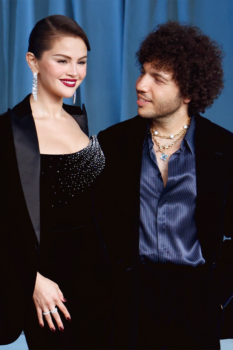Selena Gomez and Benny Blanco attend the 2025 Academy Museum Gala at Academy Museum of Motion Pictures on October 18, 2025 in Los Angeles, California