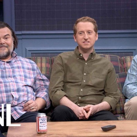 Jack Black on a couch in an "SNL" sketch