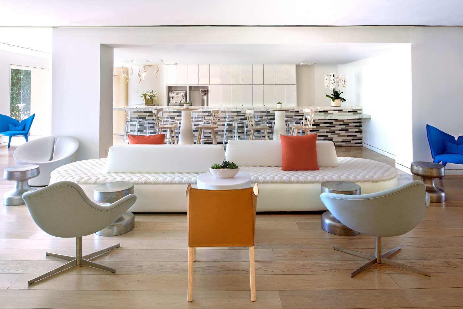 Chairs in the hotel lobby