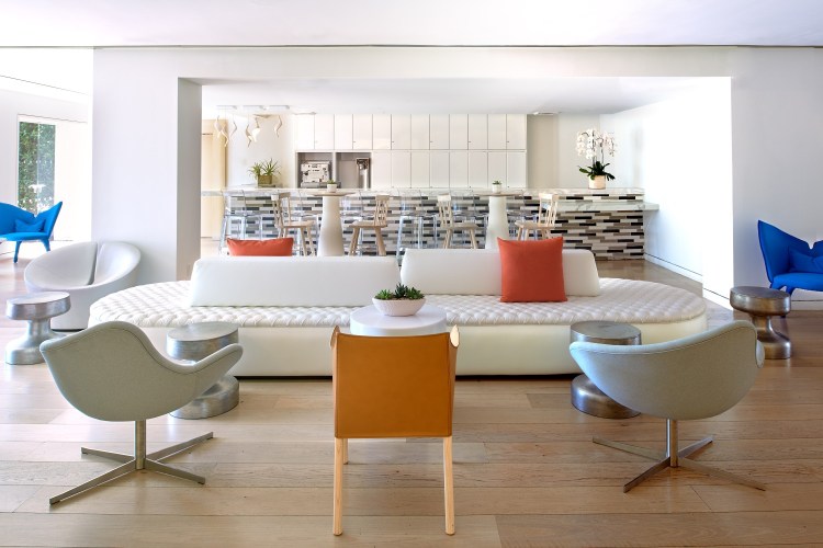 Chairs in the hotel lobby