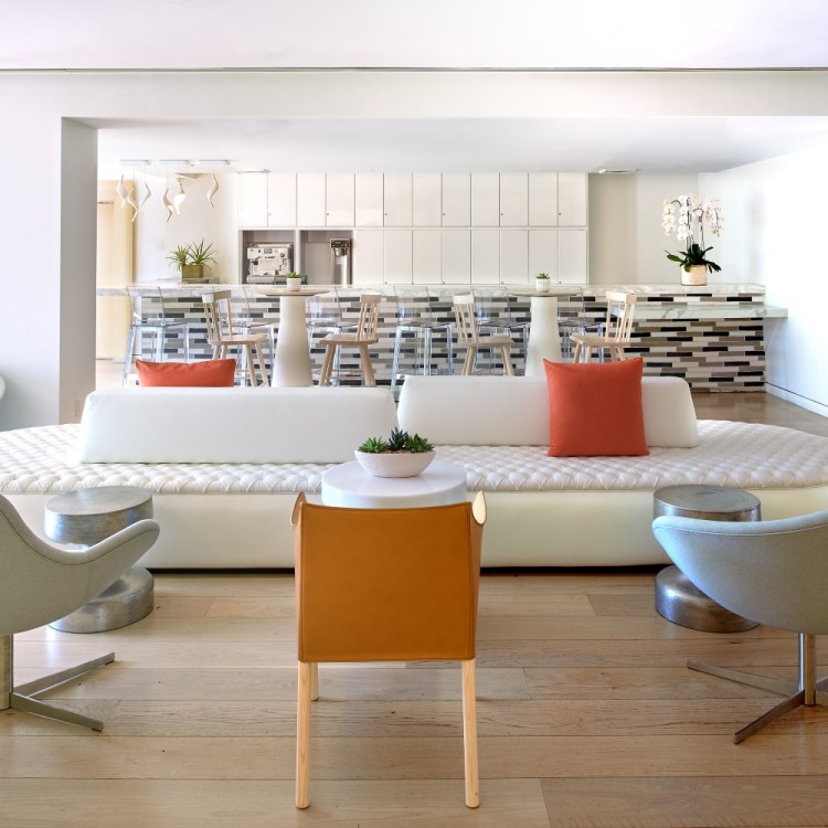 Chairs in the hotel lobby