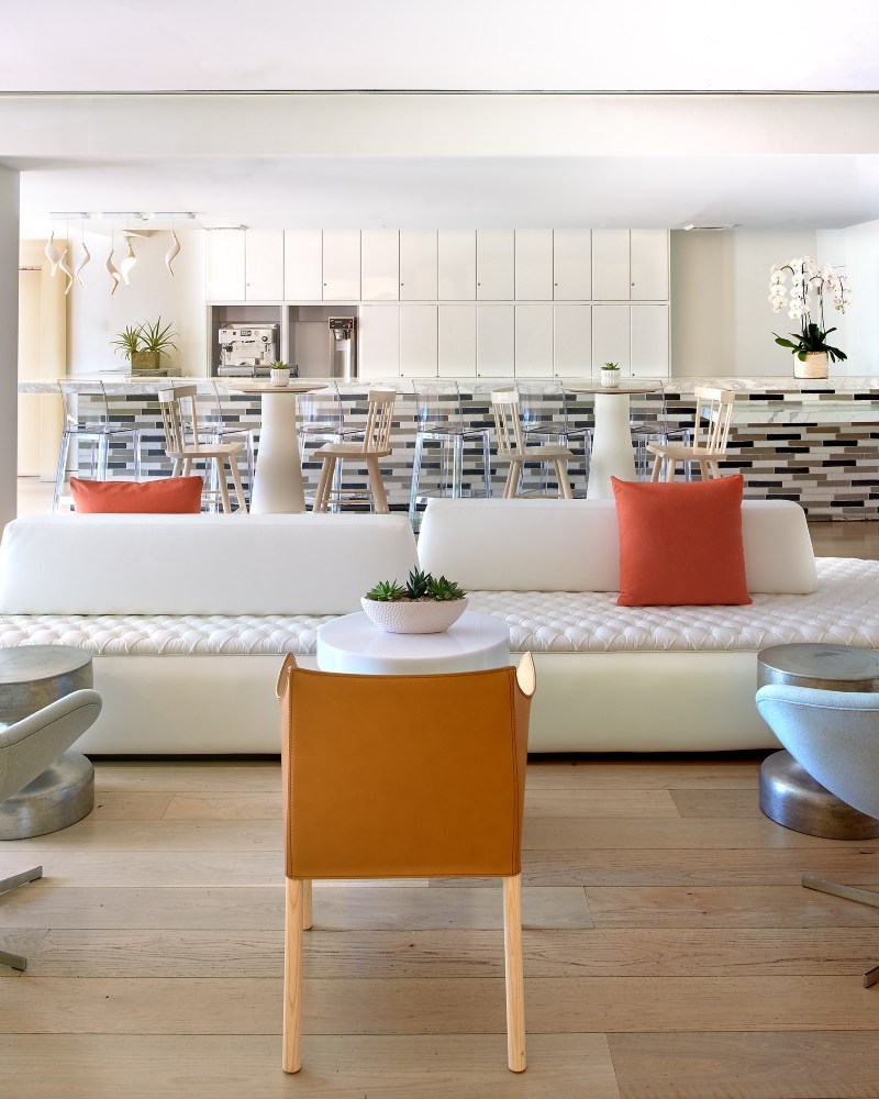 Chairs in the hotel lobby