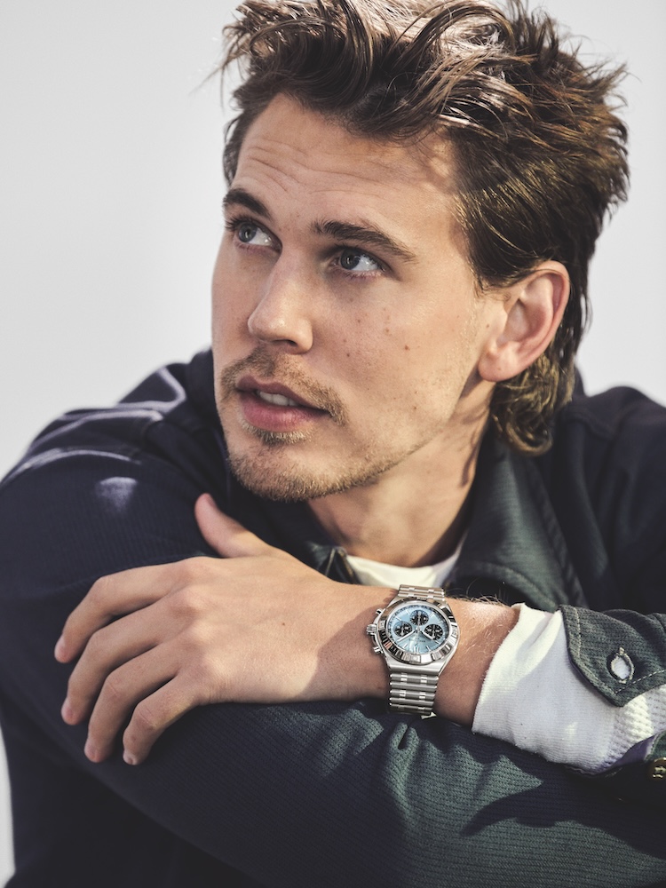 Austin Butler wearing a new Chronomat