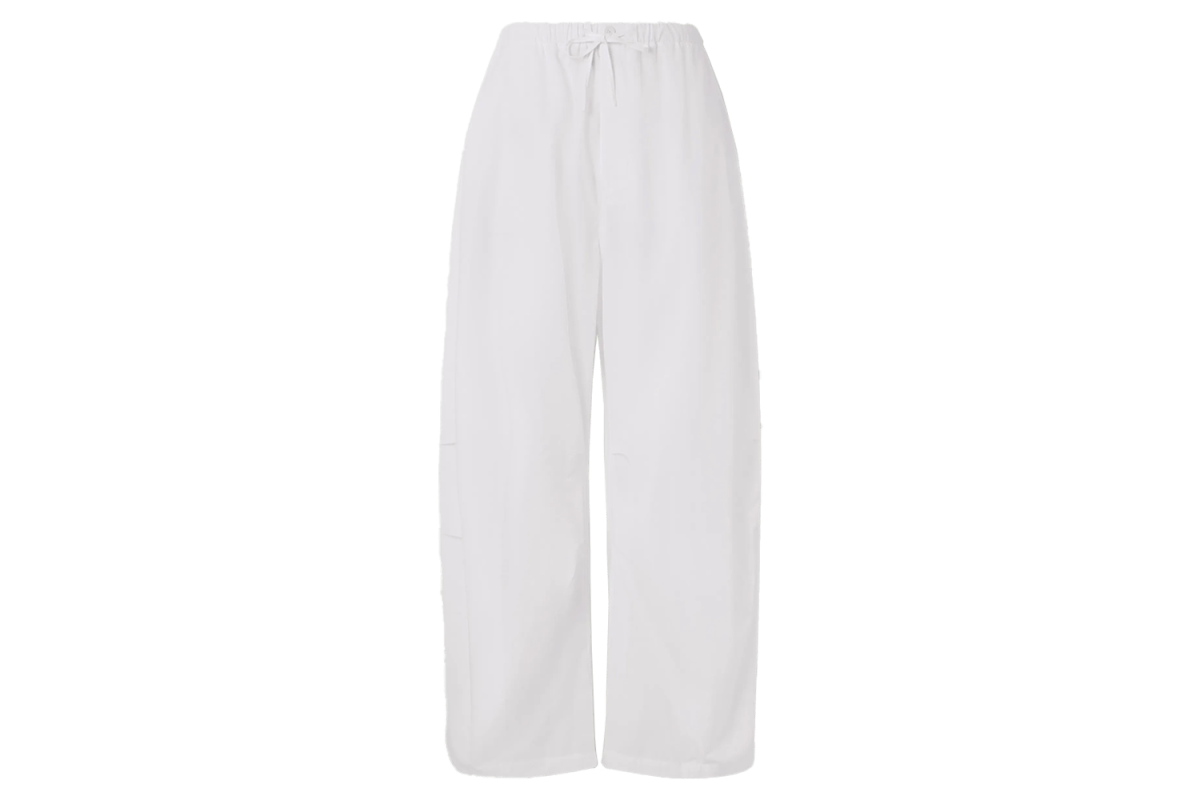 Amomento Cotton Wide-Leg Trousers
