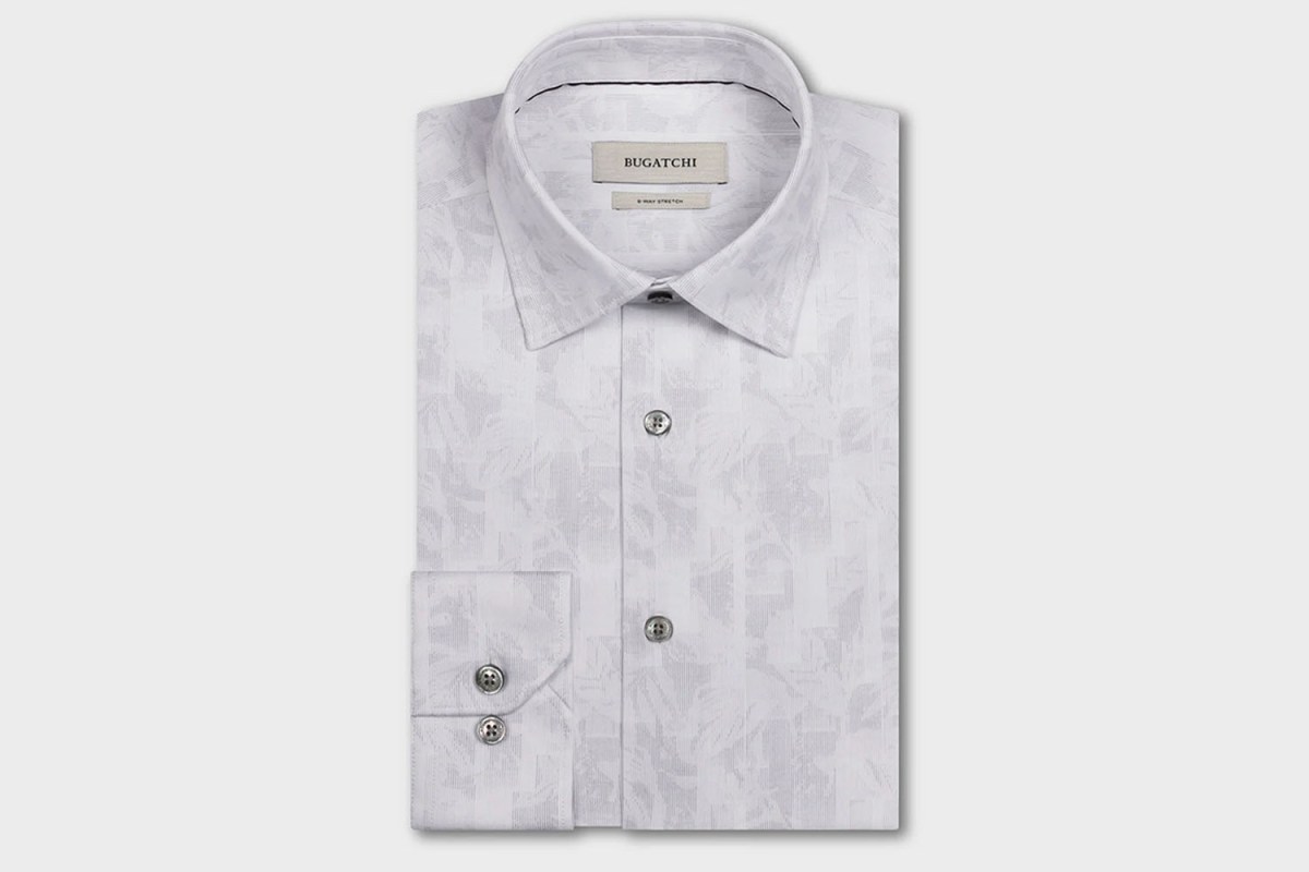 BUGATCHI James OoohCotton<strong>®</strong> Jacquard-Inspired Shirt