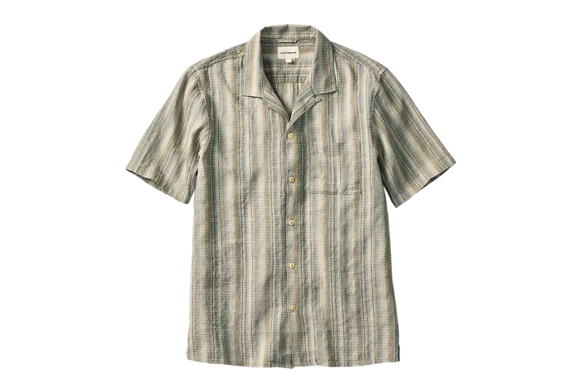 Lucky Brand Linen-Blend Camp Shirt