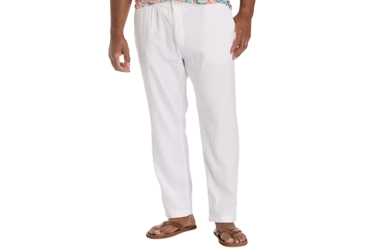 Tommy Bahama Linen-Blend Elastic-Waist Pants
