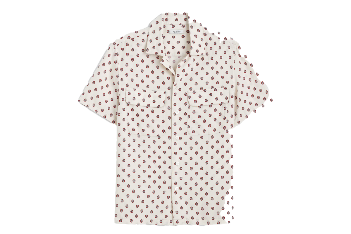 Madewell Short-Sleeve Camp Shirt in Archive Linen Blend