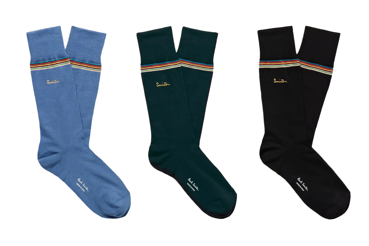 Paul Smith Three-Pack Striped Cotton-Blend Socks