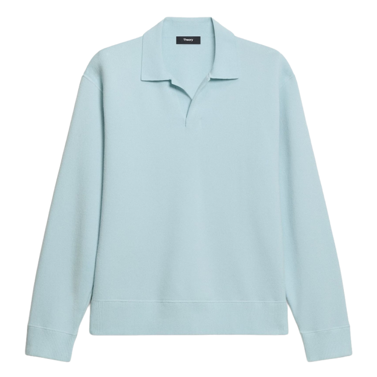 Theory — Open Collar Sweater in Light Bilen — $183.75 from $245 — 25% off
