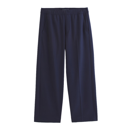 Abercrombie & Fitch — Pull-On Baggy Trouser in Navy Pinstripe — $50 from $80 — 38% off