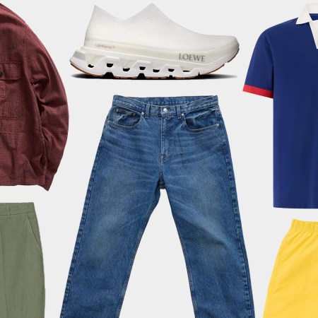 a collage of new menswear