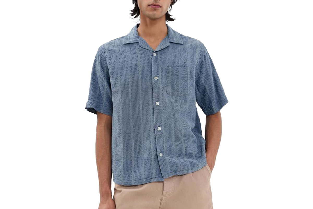 Corridor Striped Seersucker Short Sleeve Shirt