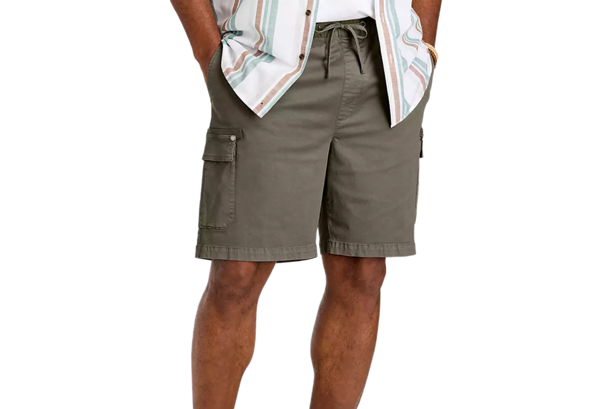 True Nation Athletic Fit Drawstring Cargo Shorts
