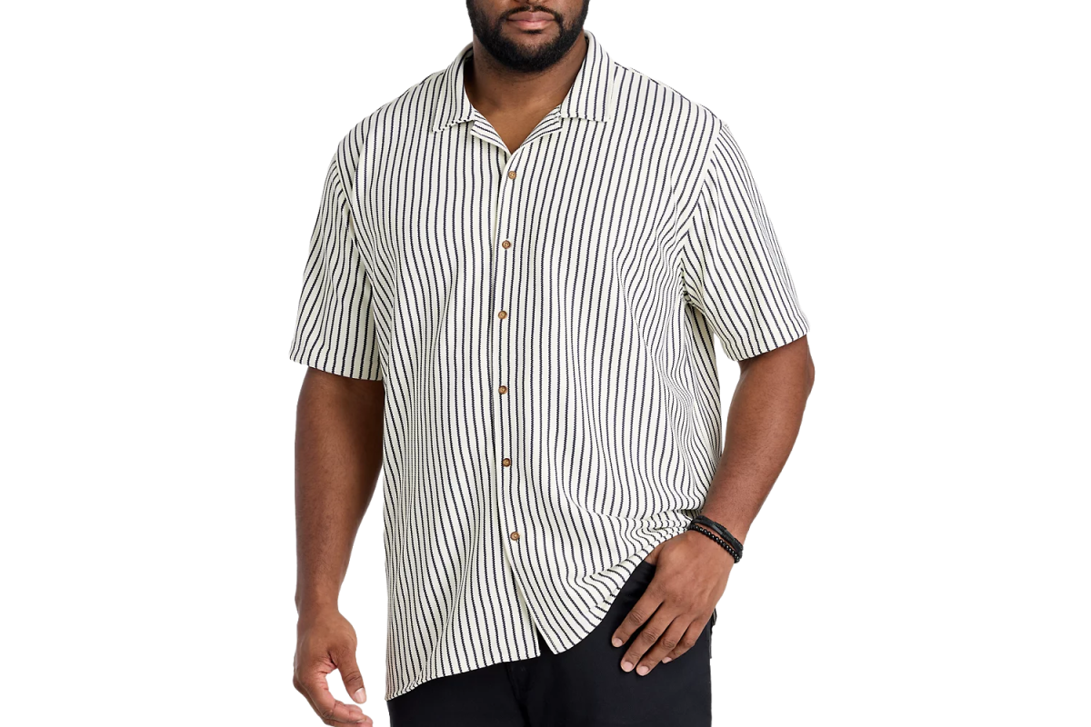True Nation Striped Camp Shirt