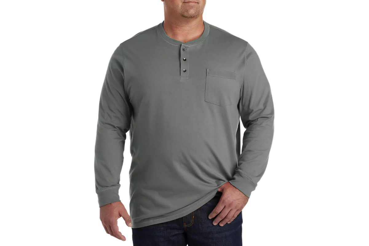 Harbor Bay Long-Sleeve Jersey Henley Shirt