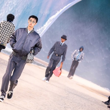 model walks the runway during the Louis Vuitton Menswear Spring/Summer 2027 fashion show