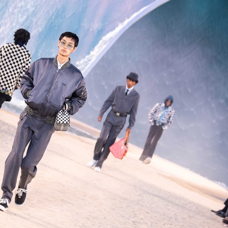 model walks the runway during the Louis Vuitton Menswear Spring/Summer 2027 fashion show