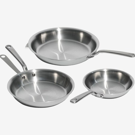 Made In Stainless Clad Frying Pan Set