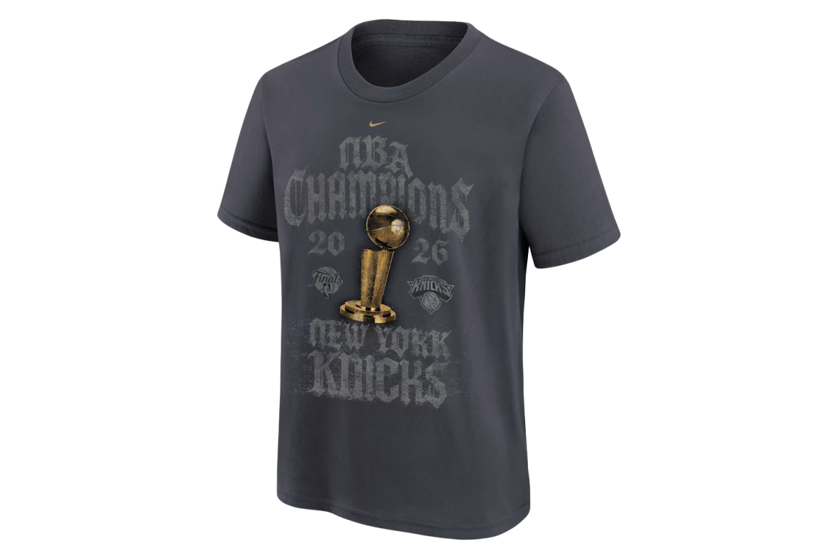 New York Knicks 2026 NBA Champions Nike NBA Locker Room T-Shirt