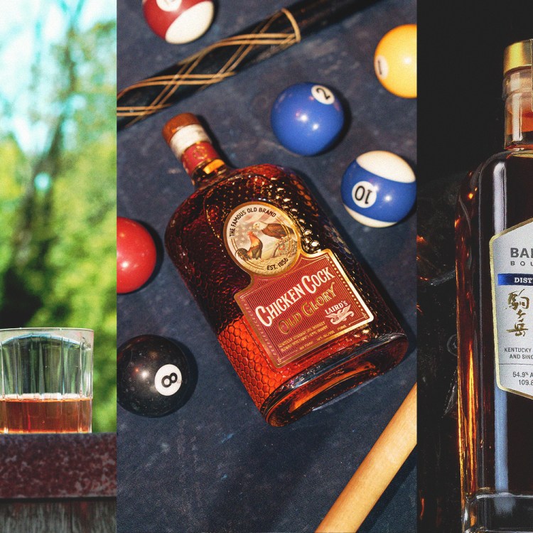 Three bottles of blended spirits