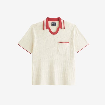 Abercrombie & Fitch Varsity Johnny Collar Sweater Polo