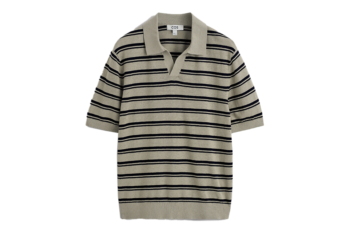COS Knitted Linen Polo Shirt